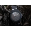 Zegarek drewniany Plank Barnim w kolorach Czarny Dąb (obudowa) / Naturalny Kamień (tarcza zegarka)