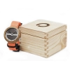 Zegarek drewniany Plank Sargas z tarczą z naturalnego kamienia oraz obudową z polskiego dębu