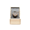 Zegarek drewniany Plank Meru z obudową z egzotycznego drewna Zebrano oraz tarczą z naturalnego kamienia