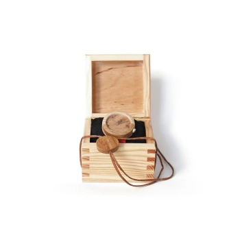 Zegarek drewniany Plank Teide z obudową i tarczą wykonaną z jasnego dębu
